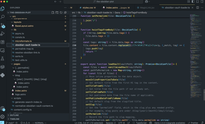 It's actually quite a bit of code to make this site happen, but it's turning into something pretty special.  I'll do a separate post about it another time.