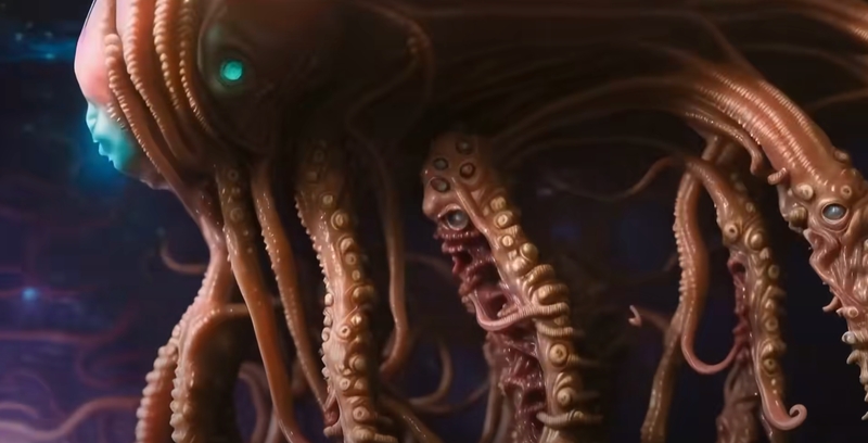 Just one of about 30 different Tentacled Horrors from Space in this video.
